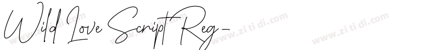 Wild Love Script Reg字体转换